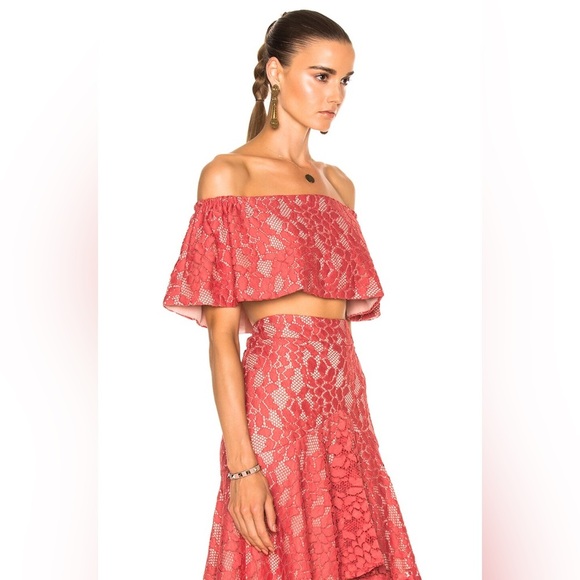 ALEXIS
Taza Top and Braxton Skirt Set in Salmon Lace (D8) - Picture 5 of 14